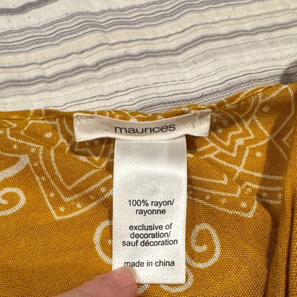 Maurices Mustard Boho kimono - Picture 2 of 3